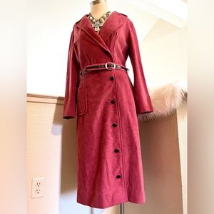 EUC M L Vintage 70s Pink Henry Lee Dress
